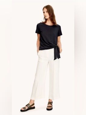 Theory Dorotea T Tee Side Tie Top in Black Size L